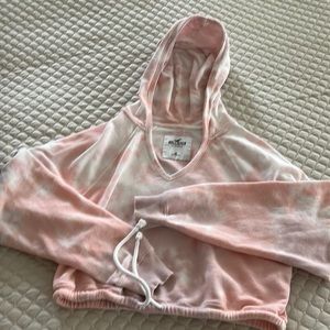 Hollister cropped drawstring hoodie - size XS